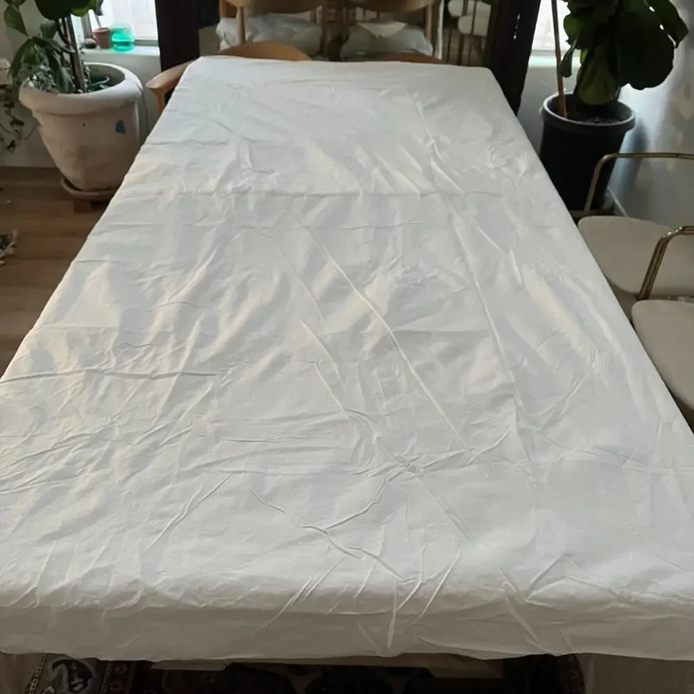 West Elm Matelasse Cream Full Queen Duvet Cover Cotton Blend